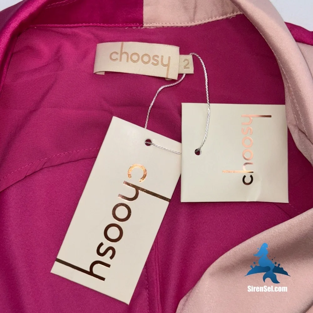 1154 NWT Choosy In a Mood Blazer Dress - Color Block - Size 2 - Fuschia Blush